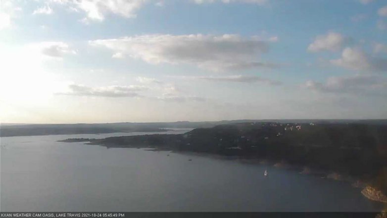 Lake Travis webcam, October 24, 2021 5:45 PM CT