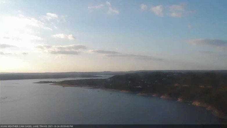 Lake Travis webcam, October 24, 2021 6:00 PM CT