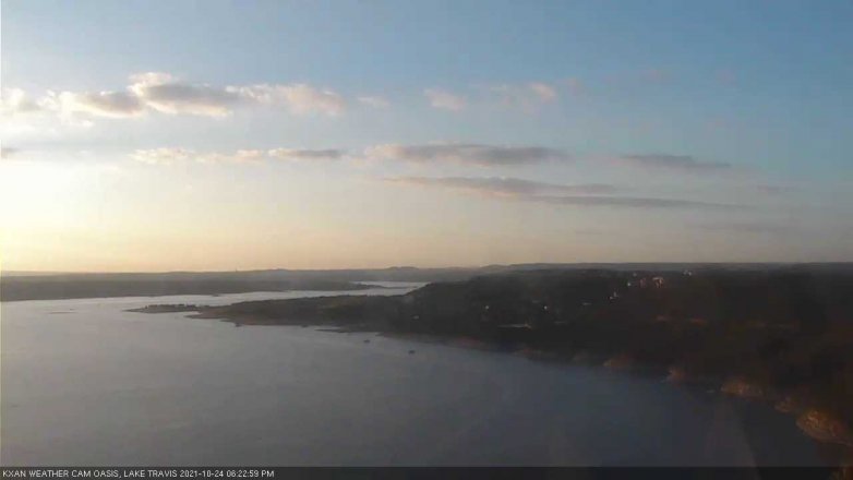 Lake Travis webcam, October 24, 2021 6:25 PM CT