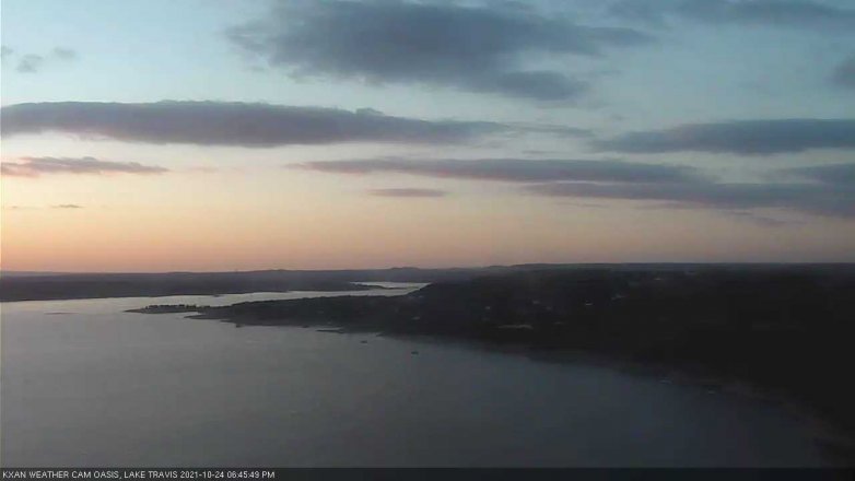 Lake Travis webcam, October 24, 2021 6:45 PM CT