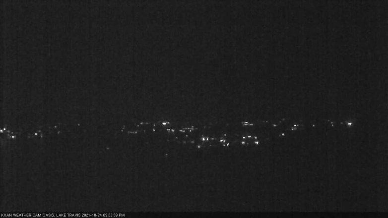 Lake Travis webcam, October 24, 2021 9:25 PM CT