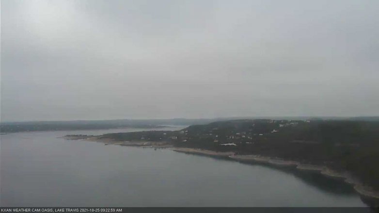Lake Travis webcam, October 25, 2021 9:25 AM CT