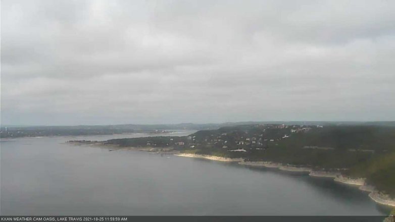 Lake Travis webcam, October 25, 2021 12:00 PM CT