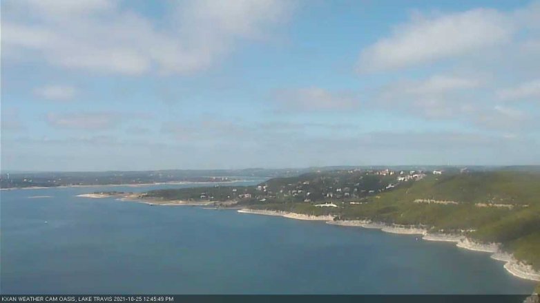 Lake Travis webcam, October 25, 2021 12:45 PM CT