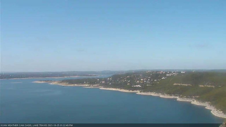 Lake Travis webcam, October 25, 2021 1:25 PM CT