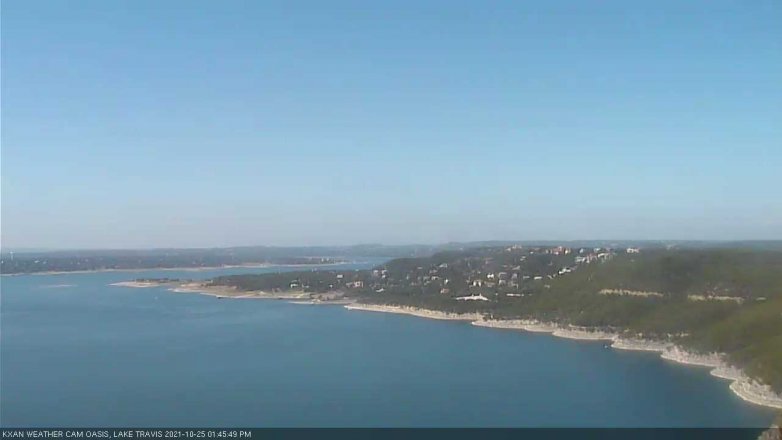 Lake Travis webcam, October 25, 2021 1:45 PM CT
