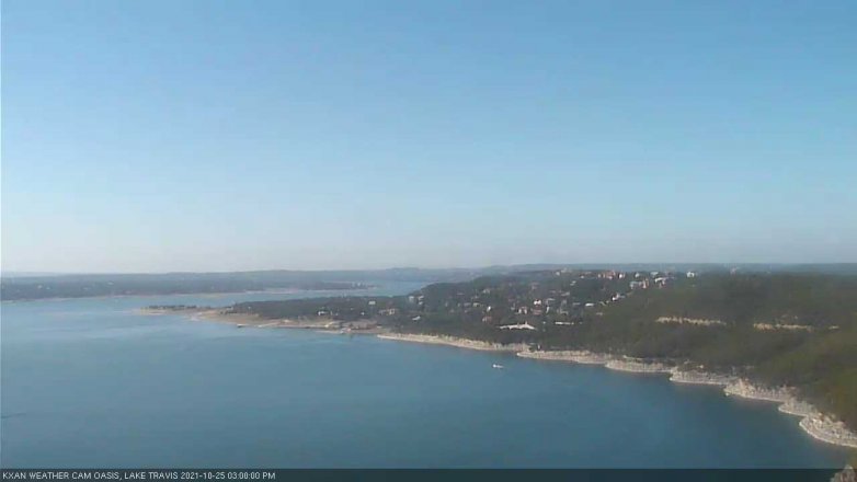 Lake Travis webcam, October 25, 2021 3:00 PM CT