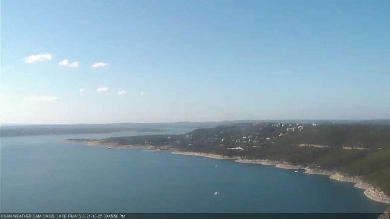 Lake Travis webcam, October 25, 2021 3:45 PM CT