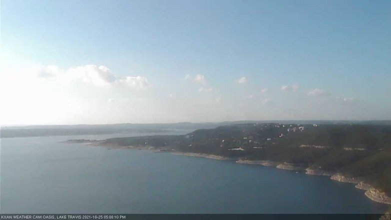 Lake Travis webcam, October 25, 2021 5:00 PM CT