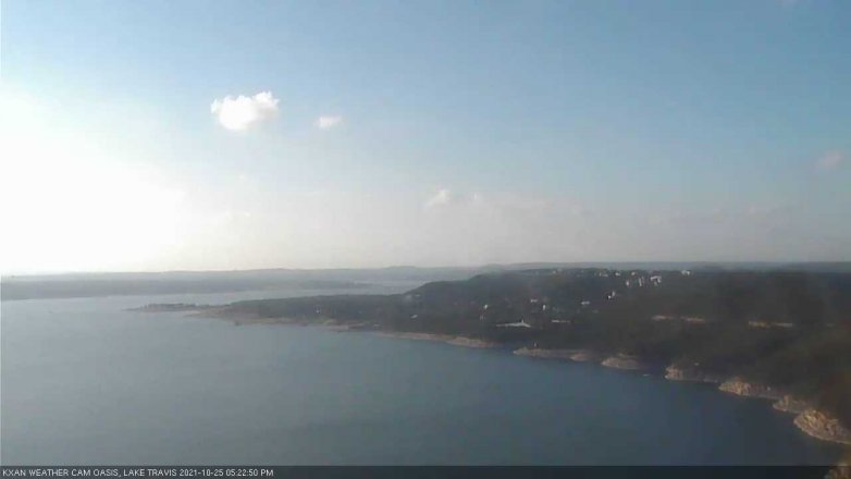 Lake Travis webcam, October 25, 2021 5:25 PM CT
