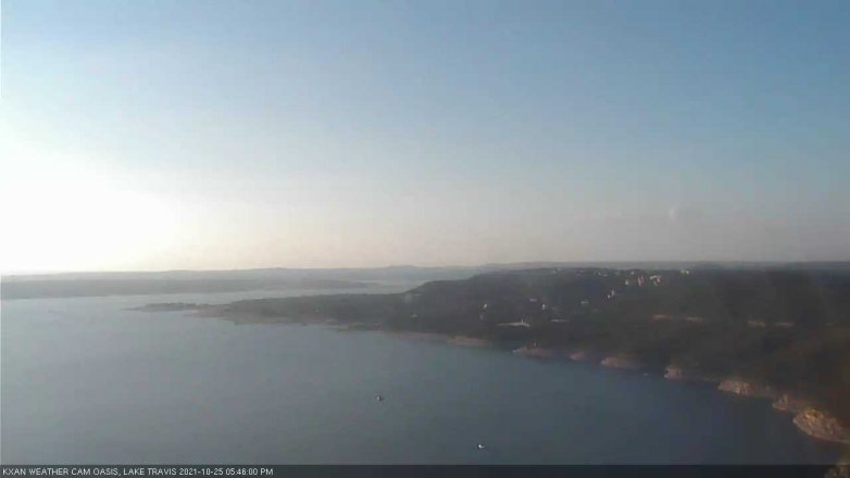 Lake Travis webcam, October 25, 2021 5:45 PM CT