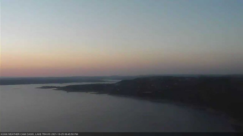 Lake Travis webcam, October 25, 2021 6:45 PM CT