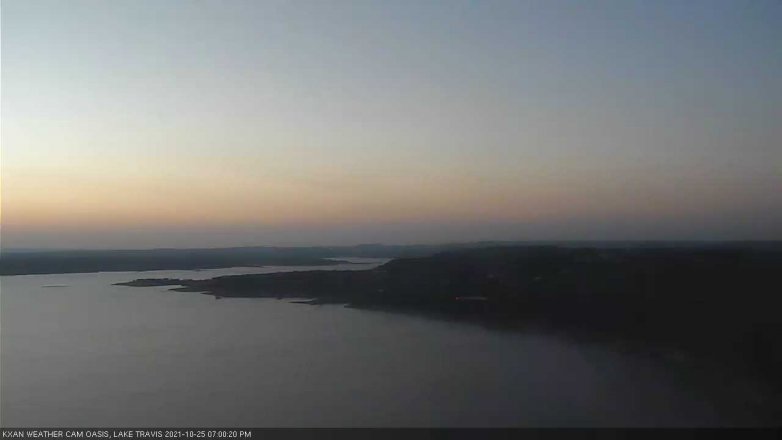 Lake Travis webcam, October 25, 2021 7:00 PM CT