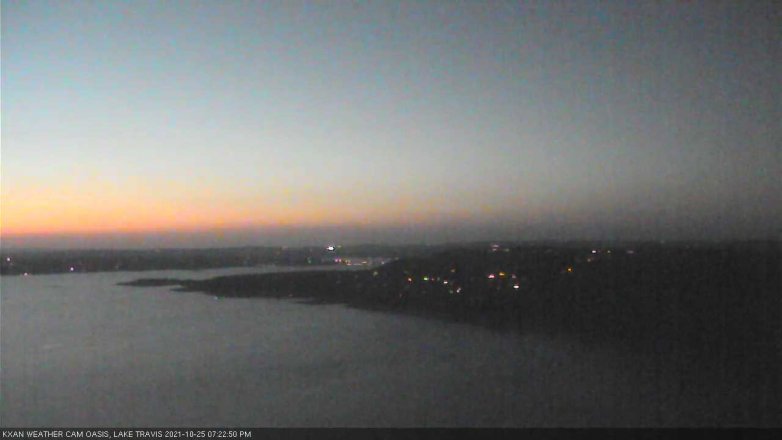 Lake Travis webcam, October 25, 2021 7:25 PM CT