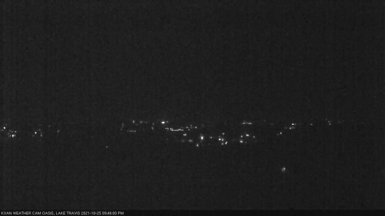 Lake Travis webcam, October 25, 2021 9:45 PM CT