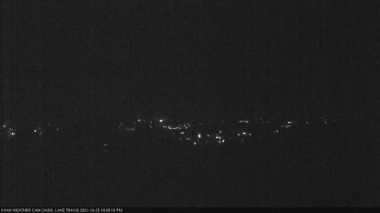 Lake Travis webcam, October 25, 2021 10:00 PM CT