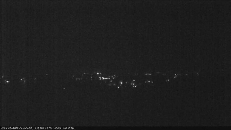 Lake Travis webcam, October 25, 2021 11:00 PM CT