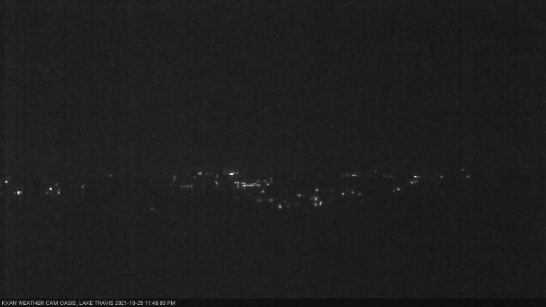 Lake Travis webcam, October 25, 2021 11:45 PM CT