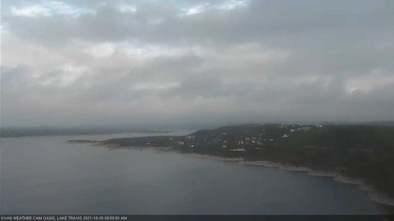 Lake Travis webcam, October 26, 2021 9:00 AM CT