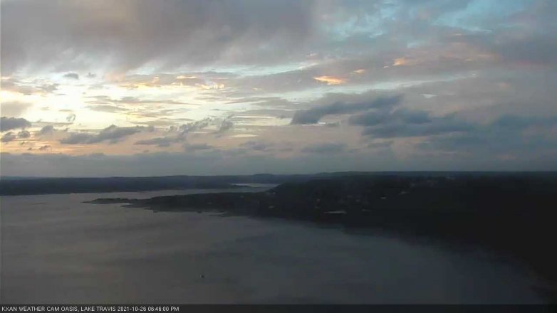 Lake Travis webcam, October 26, 2021 6:45 PM CT