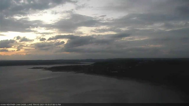Lake Travis webcam, October 26, 2021 7:00 PM CT