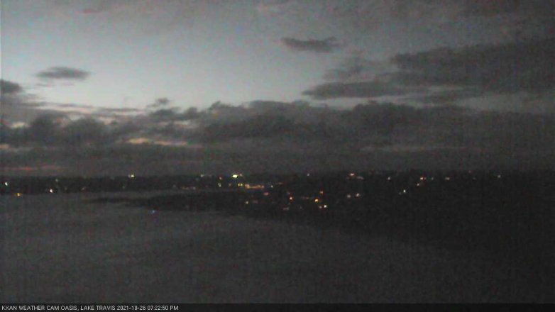 Lake Travis webcam, October 26, 2021 7:25 PM CT