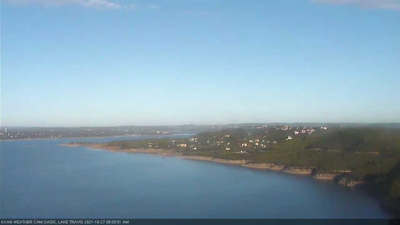 Lake Travis webcam, October 27, 2021 9:00 AM CT
