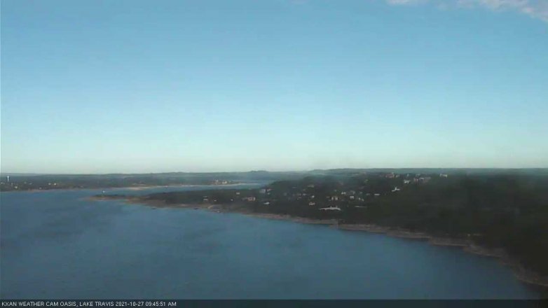 Lake Travis webcam, October 27, 2021 9:45 AM CT