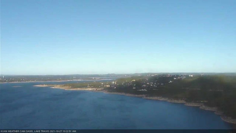 Lake Travis webcam, October 27, 2021 10:25 AM CT