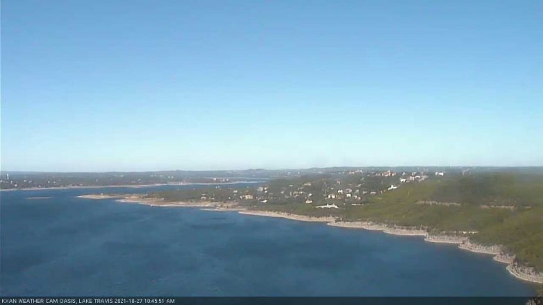 Lake Travis webcam, October 27, 2021 10:45 AM CT