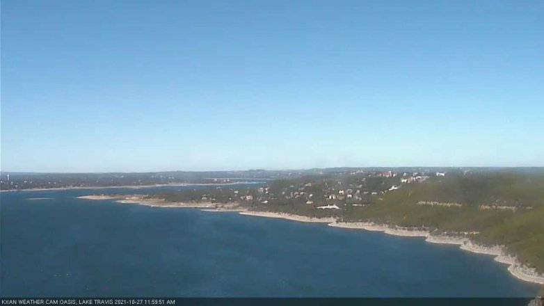 Lake Travis webcam, October 27, 2021 12:00 PM CT