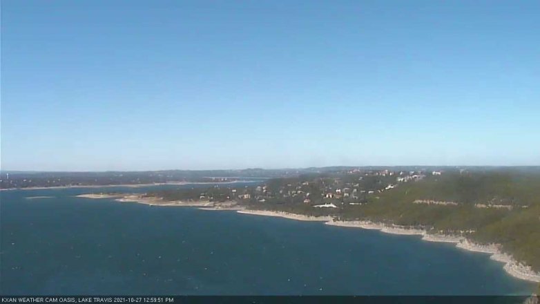 Lake Travis webcam, October 27, 2021 1:00 PM CT