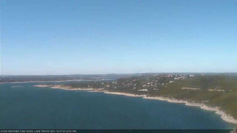 Lake Travis webcam, October 27, 2021 1:25 PM CT