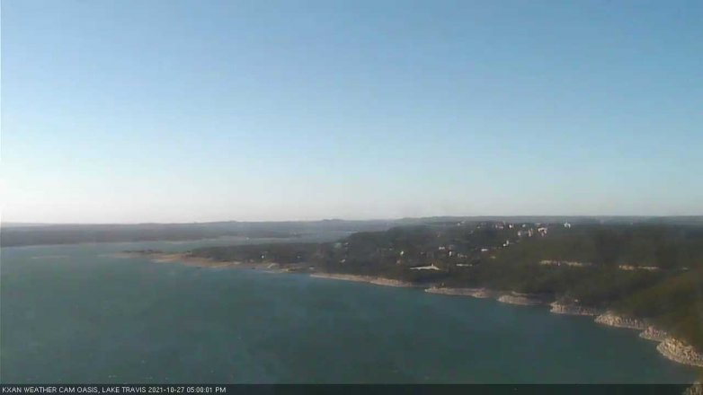 Lake Travis webcam, October 27, 2021 5:00 PM CT
