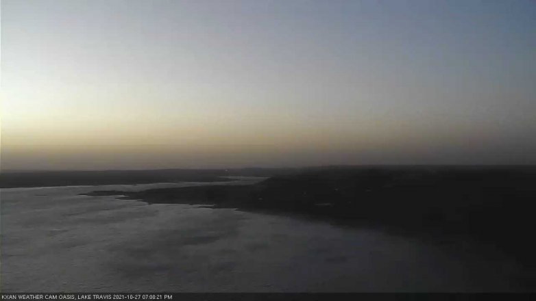 Lake Travis webcam, October 27, 2021 7:00 PM CT