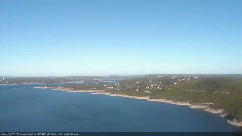 Lake Travis webcam, October 28, 2021 9:45 AM CT