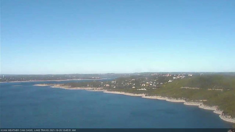 Lake Travis webcam, October 28, 2021 10:45 AM CT