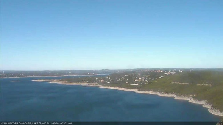 Lake Travis webcam, October 28, 2021 11:00 AM CT