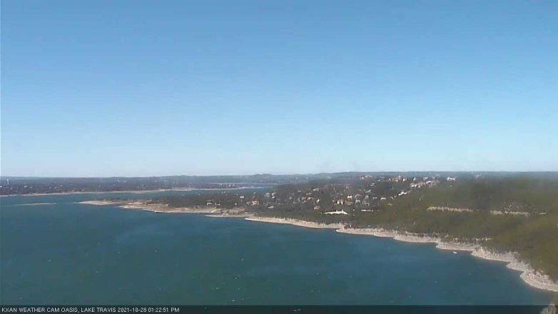 Lake Travis webcam, October 28, 2021 1:25 PM CT