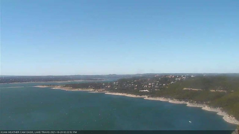 Lake Travis webcam, October 28, 2021 2:25 PM CT