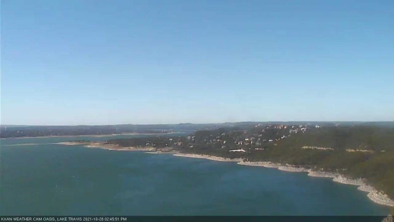 Lake Travis webcam, October 28, 2021 2:45 PM CT