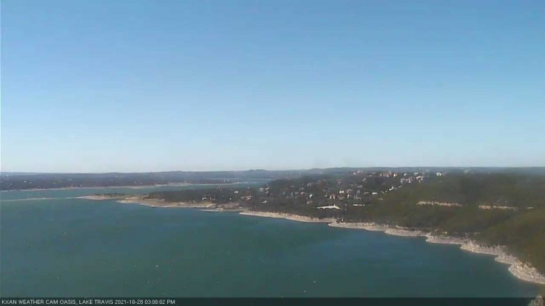 Lake Travis webcam, October 28, 2021 3:00 PM CT