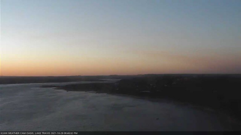 Lake Travis webcam, October 28, 2021 6:45 PM CT