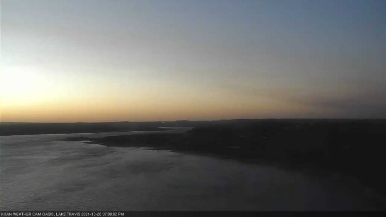 Lake Travis webcam, October 28, 2021 7:00 PM CT