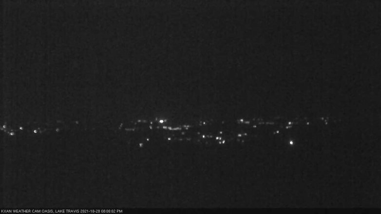 Lake Travis webcam, October 28, 2021 8:00 PM CT