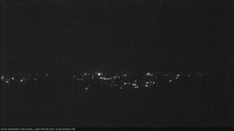 Lake Travis webcam, October 28, 2021 9:00 PM CT