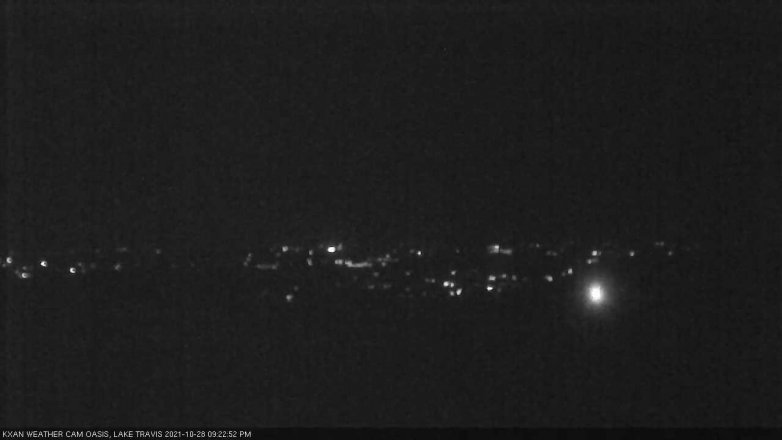 Lake Travis webcam, October 28, 2021 9:25 PM CT