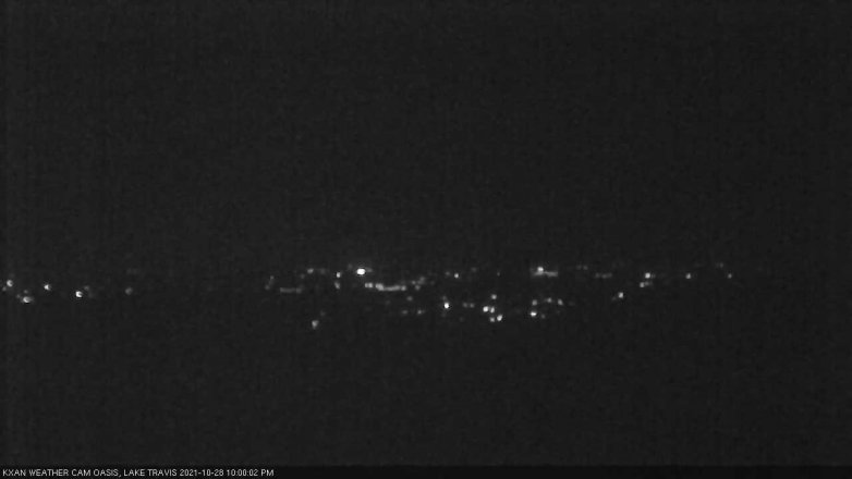 Lake Travis webcam, October 28, 2021 10:00 PM CT