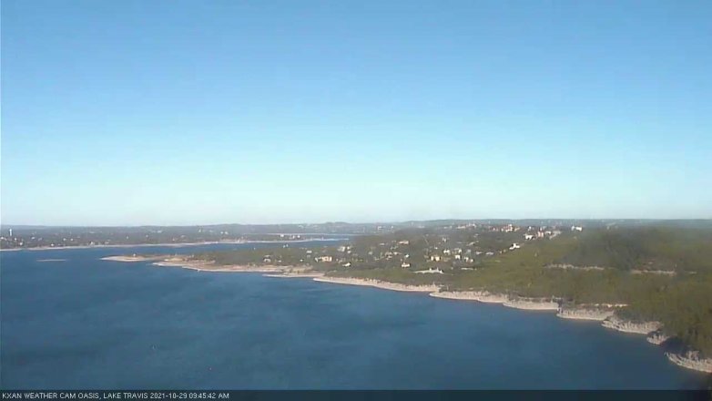 Lake Travis webcam, October 29, 2021 9:45 AM CT