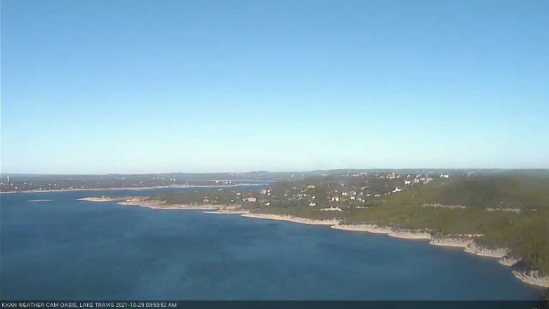 Lake Travis webcam, October 29, 2021 10:00 AM CT